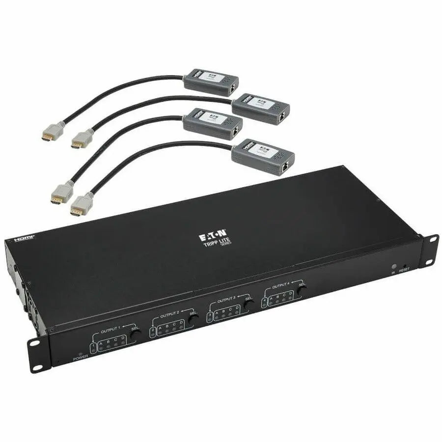 Tripp Lite Eaton 4x4 HDMI Matrix Switch Kit with PoC and 4K Support - 230 ft Range by Eaton Corporation