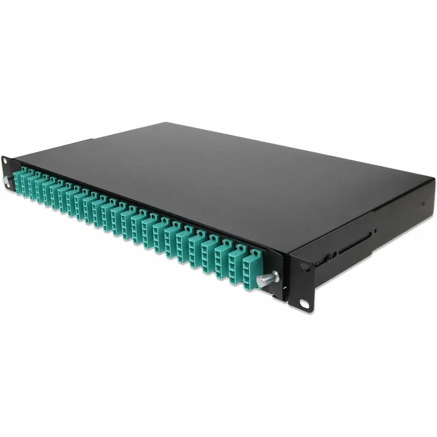 AddOn 19-inch Rack Mount 1U Patch Panel with 48 LC Duplex Ports, Multi-Mode OM4