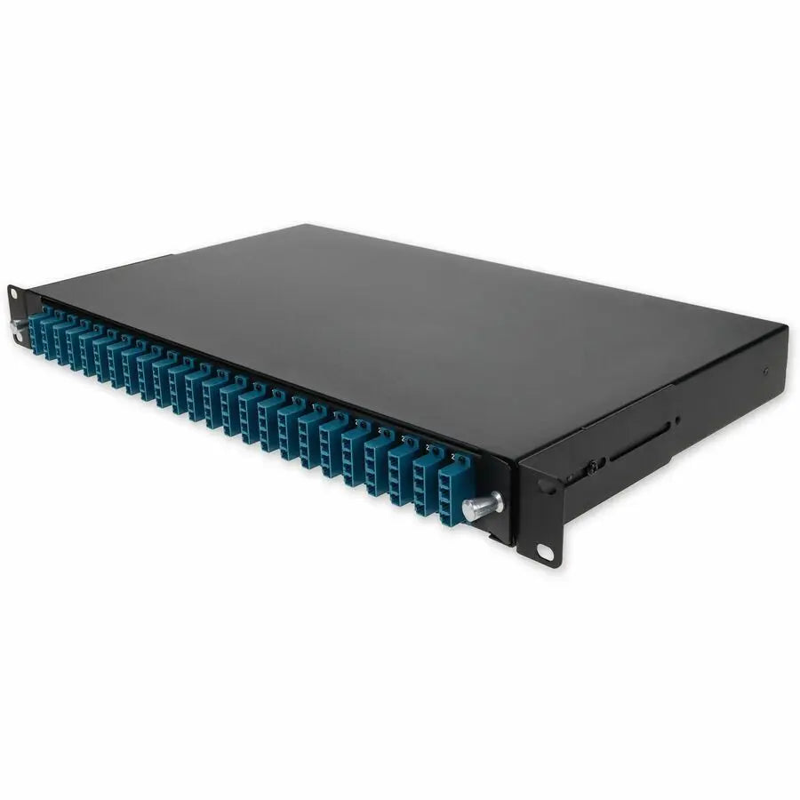 AddOn 19-inch Rack Mount 1U Patch Panel with 48 LC Duplex Ports for Single-Mode OS2 Fiber Networks