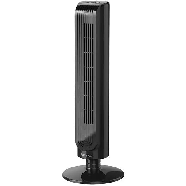 Lasko 32-Inch Oscillating Tower Fan with Remote Control - Black