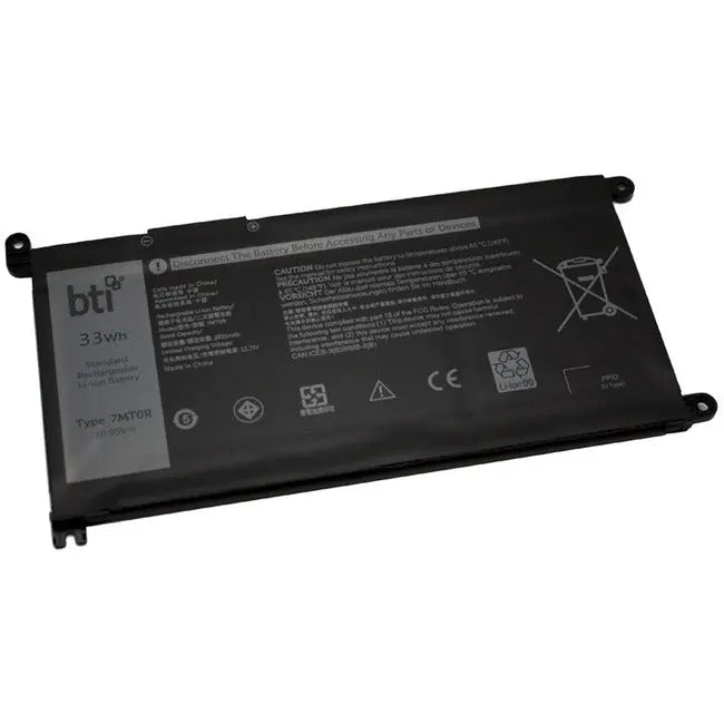 BTI Battery for Dell Chromebooks 3400, 3100, and 5493 - 7MT0R-BTI