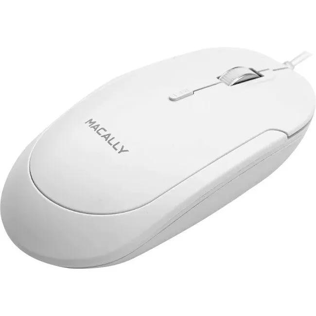 Macally UCDYNAMOUSEW USB-C Optical Quiet Click Mouse for Mac & PC, White by MACALLY PERIPHERALS