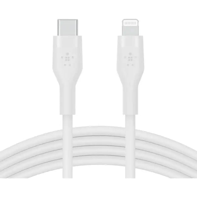 Belkin BOOST®Charge Flex Silicone USB-C to Lightning Cable - 3.3 ft, 6.6 ft, 10 ft - Durable, Tangle-Resistant Charging and Data Transfer Cord for iPhone and iPad