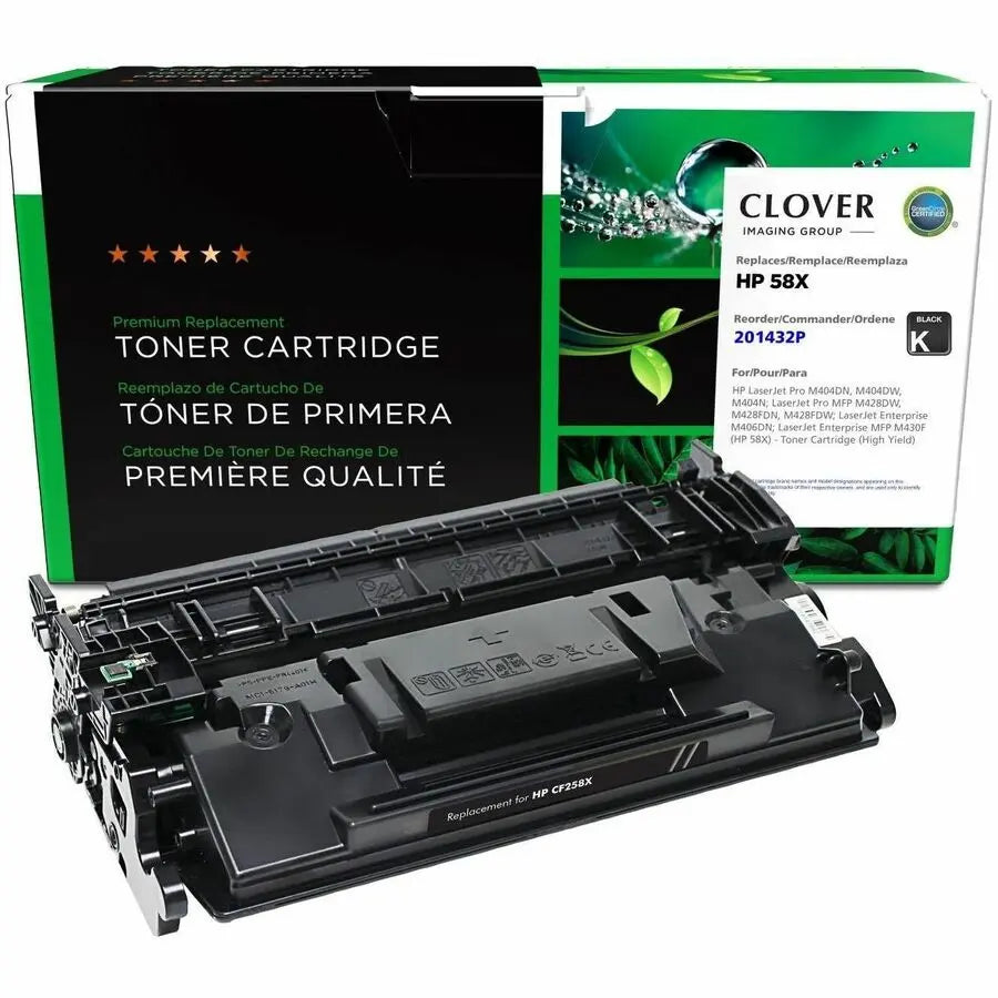Clover Imaging Remanufactured High Yield Toner Cartridge for HP 58X CF258X – Black, 10,000 Pages, Environmentally Friendly