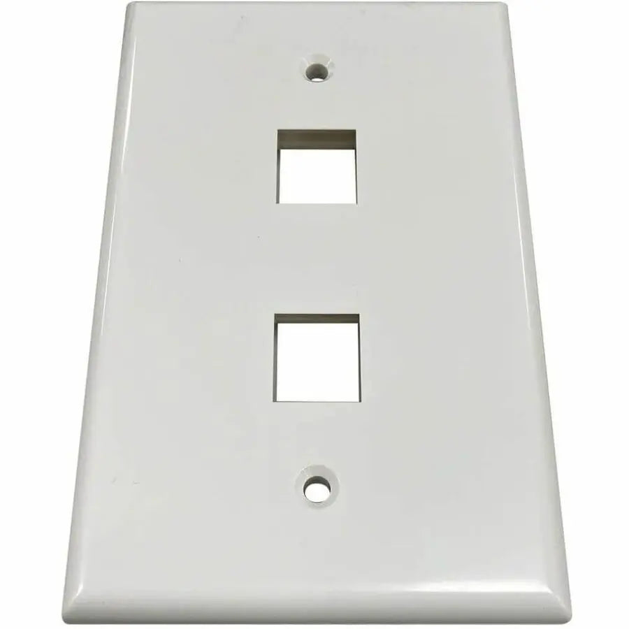 Eaton Tripp Lite Series Safe-IT 2-Port Single-Gang Keystone Wall Plate, Antibacterial Ivory Gloss