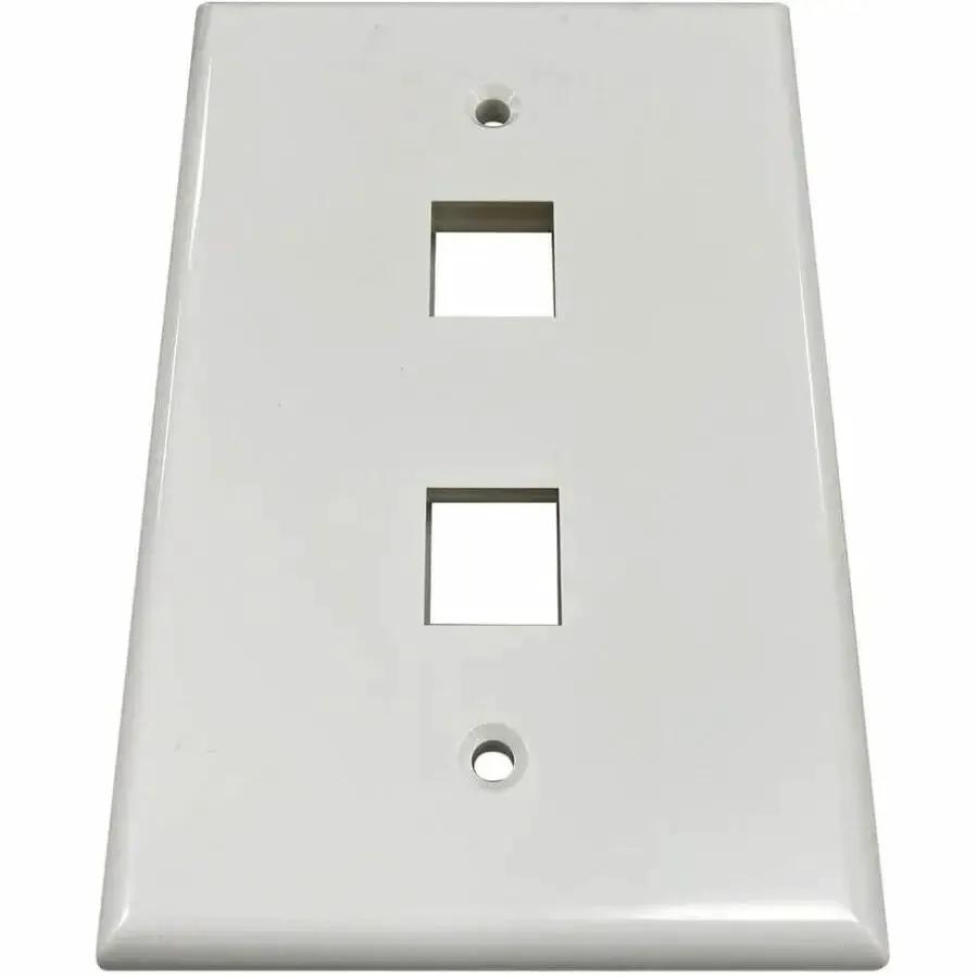 Eaton Tripp Lite Series Safe-IT 2-Port Single-Gang Keystone Wall Plate, Antibacterial Ivory Gloss by Eaton Corporation