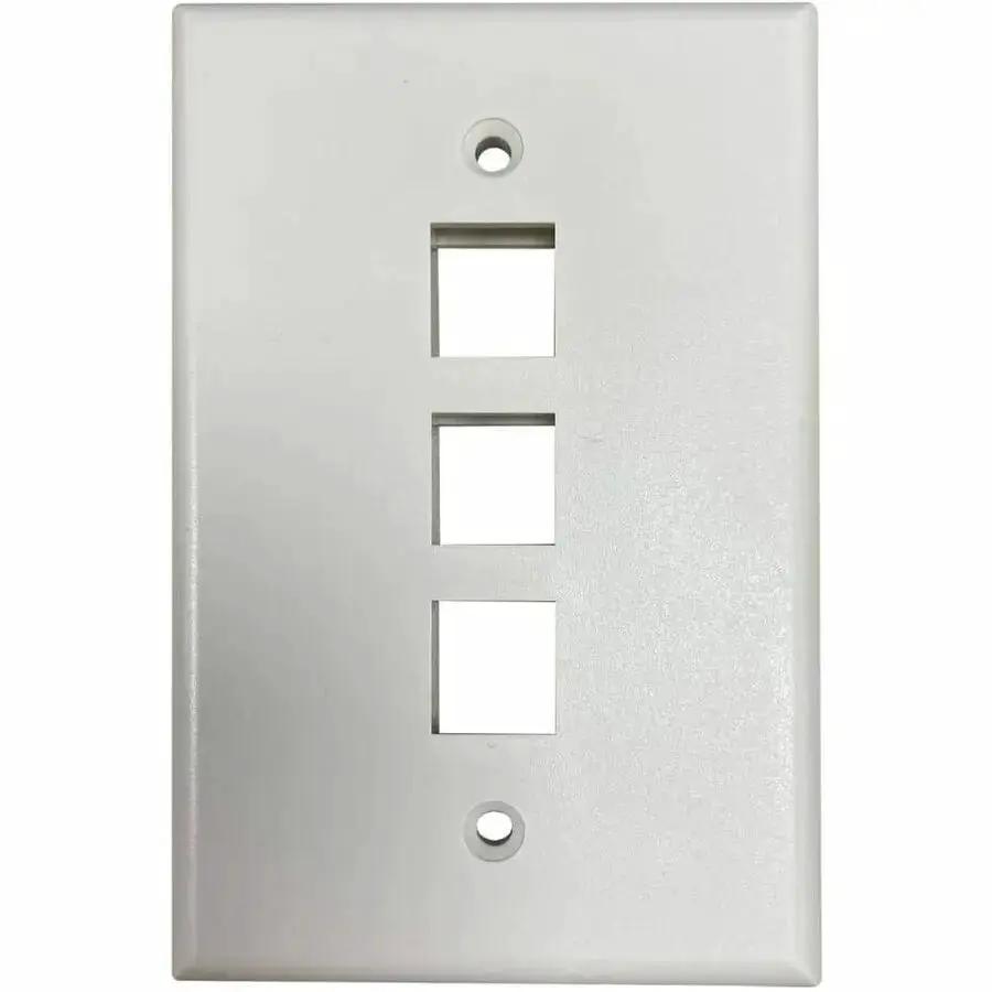 Eaton Tripp Lite Series Safe-IT 3-Port Single-Gang Keystone Wall Plate, Antibacterial, Ivory Matte, TAA Compliant by Eaton Corporation