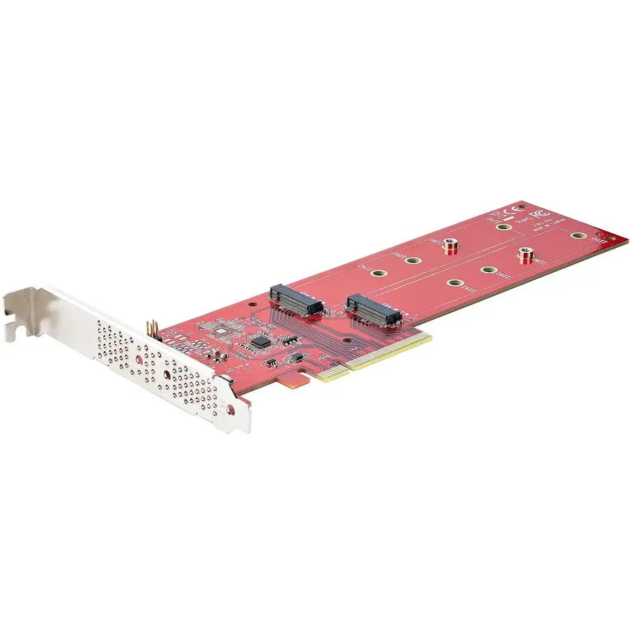StarTech Dual M.2 PCIe SSD Adapter Card, PCIe x8 / x16 to Dual NVMe/AHCI M.2 SSDs, PCI Express 4.0, PC/Linux, Bifurcation Required