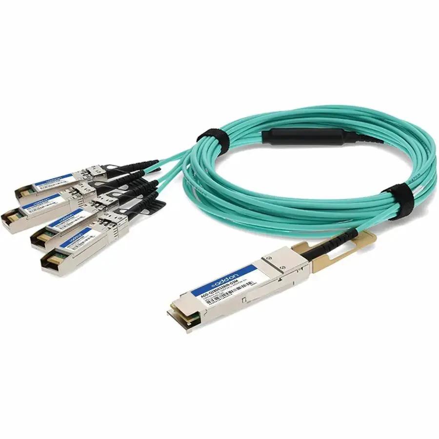 AddOn 3M Dell to Intel 100GBase-AOC QSFP28 to 4xSFP28 Active Breakout Cable - TAA Compliant by ADDON