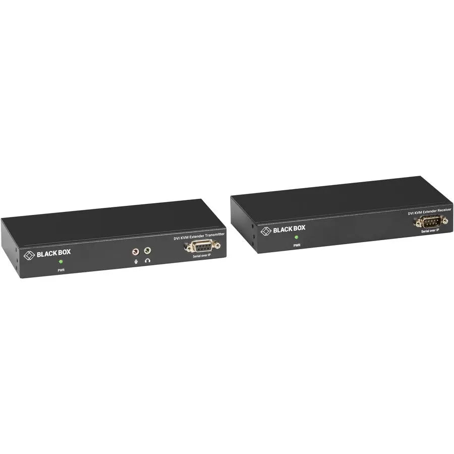 Black Box KVX Series KVM Extender Kit with DVI-D, USB 2.0, Serial, and Audio – Model KVXLC-100-R2