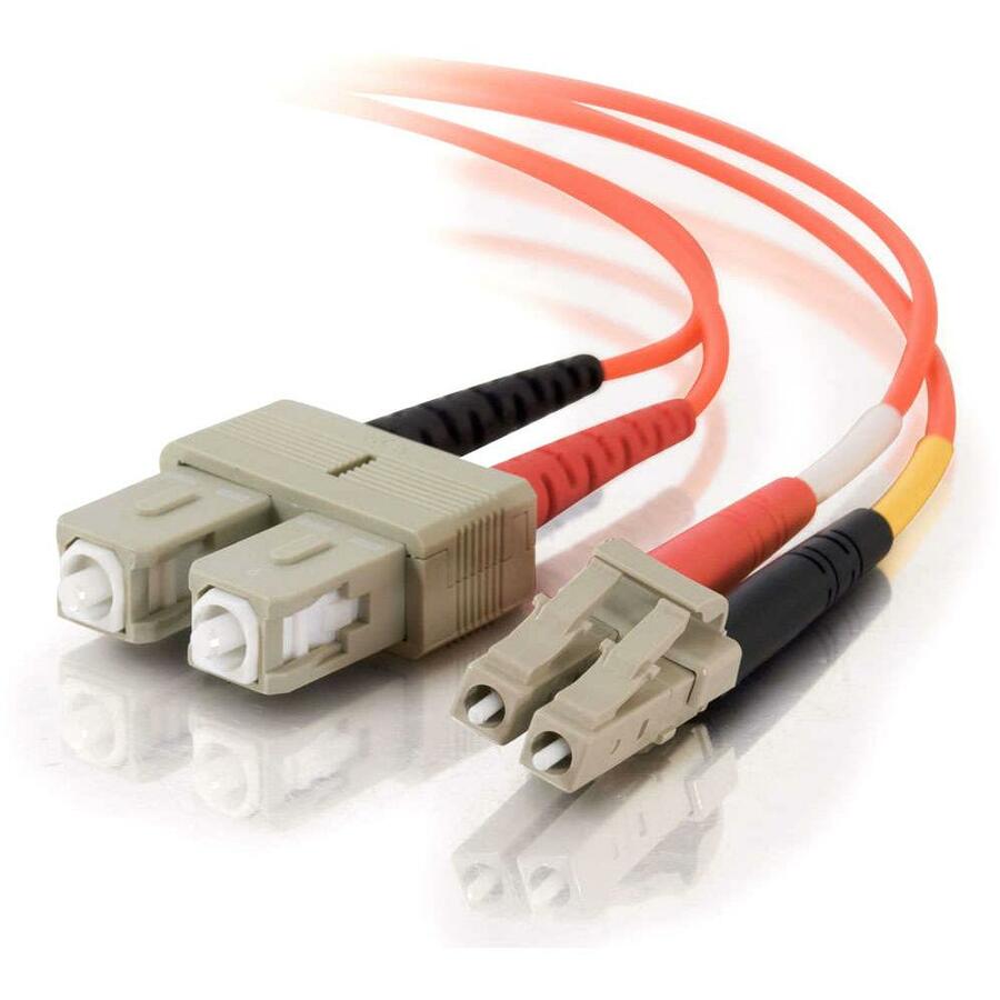 C2G 20m LC-SC 62.5/125 OM1 Duplex Multimode Fiber Optic Cable - Orange - 66ft