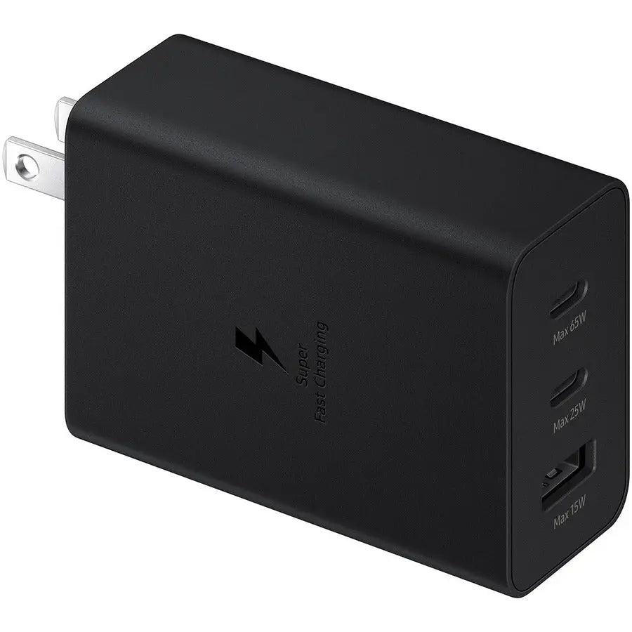 Samsung 65W Trio Adapter EP-T6530NBEGUS – Fast Charging USB-C Power Supply for Galaxy Smartphones