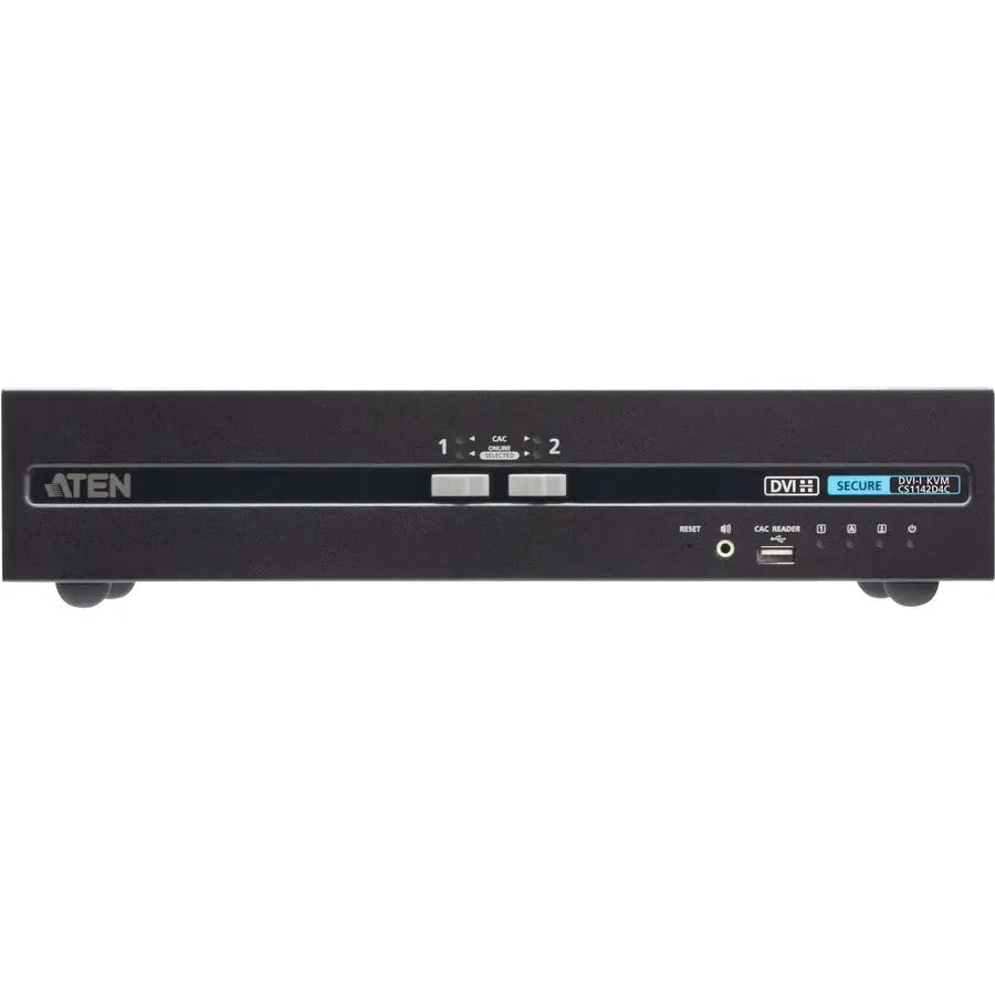 ATEN Technology Inc CS1142D4C 2-Port USB DVI Dual Display Secure KVM Switch with CAC
