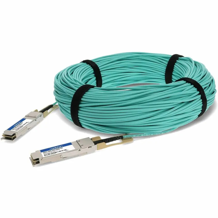 AddOn Cisco® QSFP-100G-AOC100M Compatible 100GBase-AOC QSFP28 to QSFP28 Active Optical Cable, 100 Meter Multi-Mode Fiber