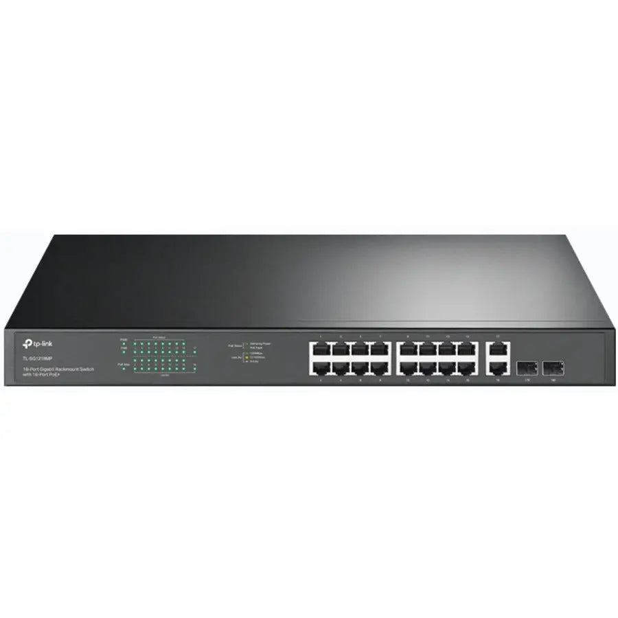 TP-Link TL-SG1218MP 18-Port Gigabit Rackmount Switch with 16 PoE+ for Small Business and Surveillance