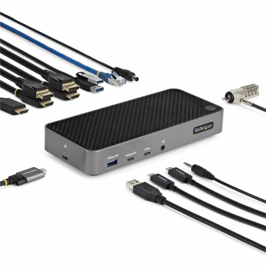 StarTech.com USB-C Triple Monitor Docking Station with 3x 4K Display Support and 100W Power Delivery