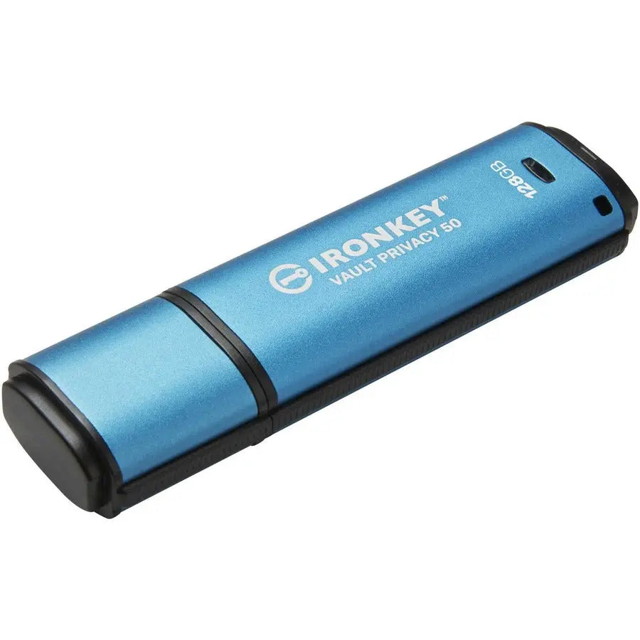 Kingston IronKey Vault Privacy 50 Series 128GB USB 3.2 Flash Drive - Hardware-Encrypted Security