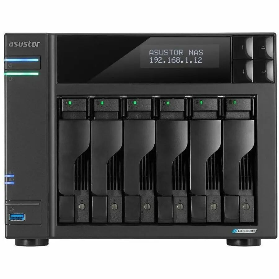 ASUSTOR Lockerstor 6 Gen2 AS6706T 6-Bay NAS Storage System with Quad-Core Intel Celeron N5105 and 2.5GbE Ethernet