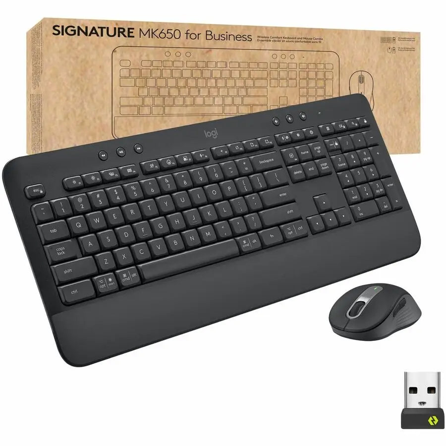 Logitech Signature MK650 Combo for Business, Wireless Mouse and Keyboard, Logi Bolt, Bluetooth, SmartWheel, Globally Certified, Graphite