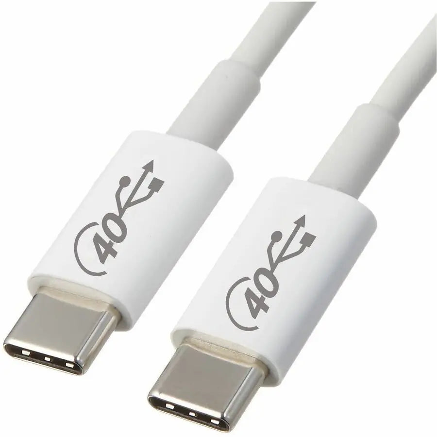 4XEM USB-C to C 40Gbps Data Transfer Cable - 2 Meter White with 100W Power Delivery