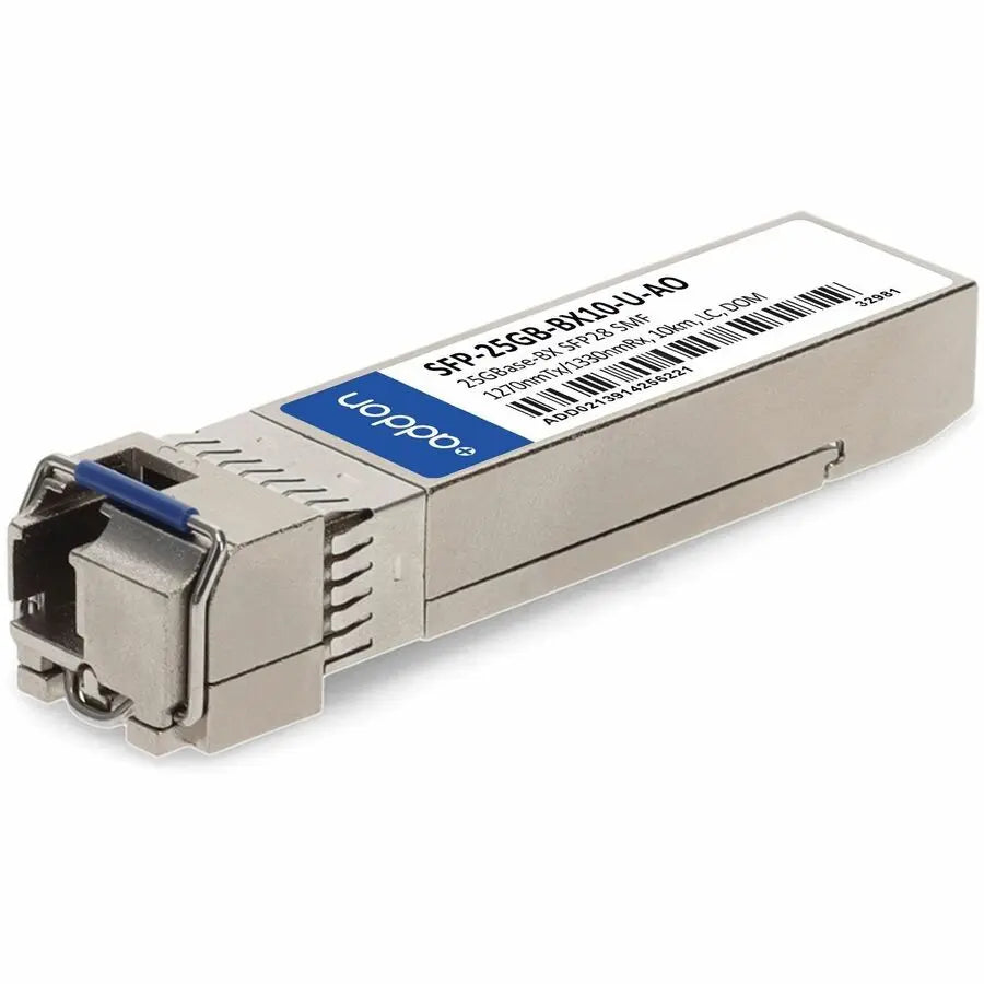 AddOn SFP28 Module SFP-25GB-BX10-U-AO – 25GBase-BX Single-Mode Fiber Transceiver, 10km, TAA Compliant