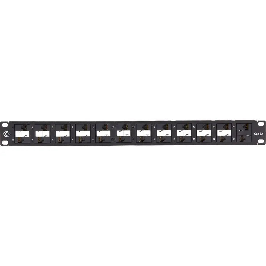 Black Box C6APP70-24-R2 Category 6A Patch Panel – 24-Port 1U Rack-Mount, ETL-Verified, TAA Compliant