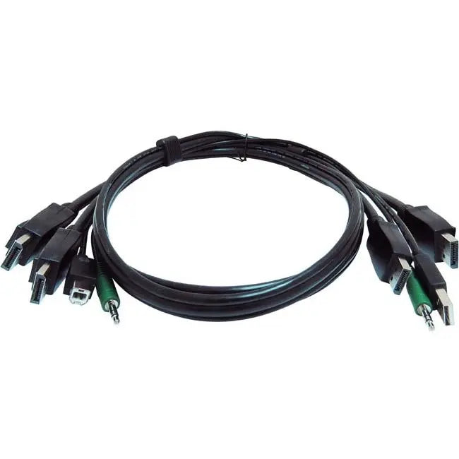 Black Box SKVMCBL-2DP-06TAA Secure KVM Cable with USB, DisplayPort, and Audio Connections