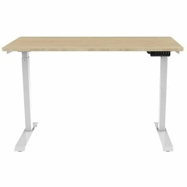 Monoprice WORKSTREAM Sit-stand Desk with Motorized Frame and Wooden Desktop