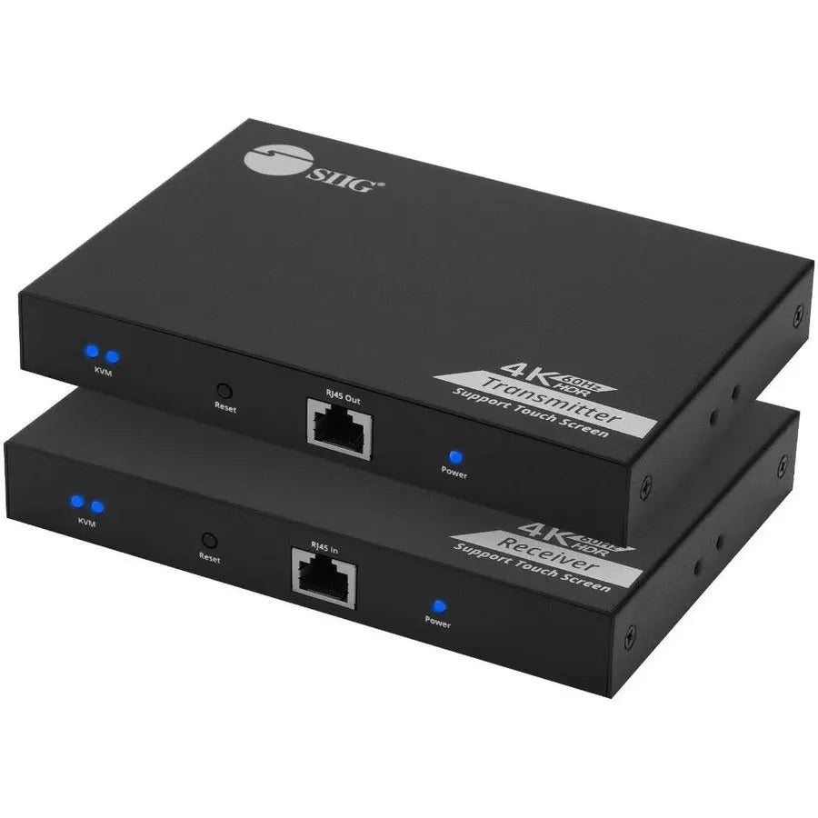 SIIG CE-H27811-S1 4K 60Hz HDR HDMI KVM Over Cat6 Extender with S/PDIF & Touch Screen Support