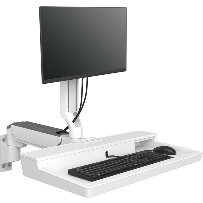 Ergotron CareFit Combo Mounting Arm for 27-Inch Monitors and Accessories - White