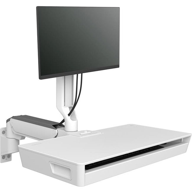 Ergotron CareFit Combo Arm with Worksurface, 45-622-251, White Wall Mount