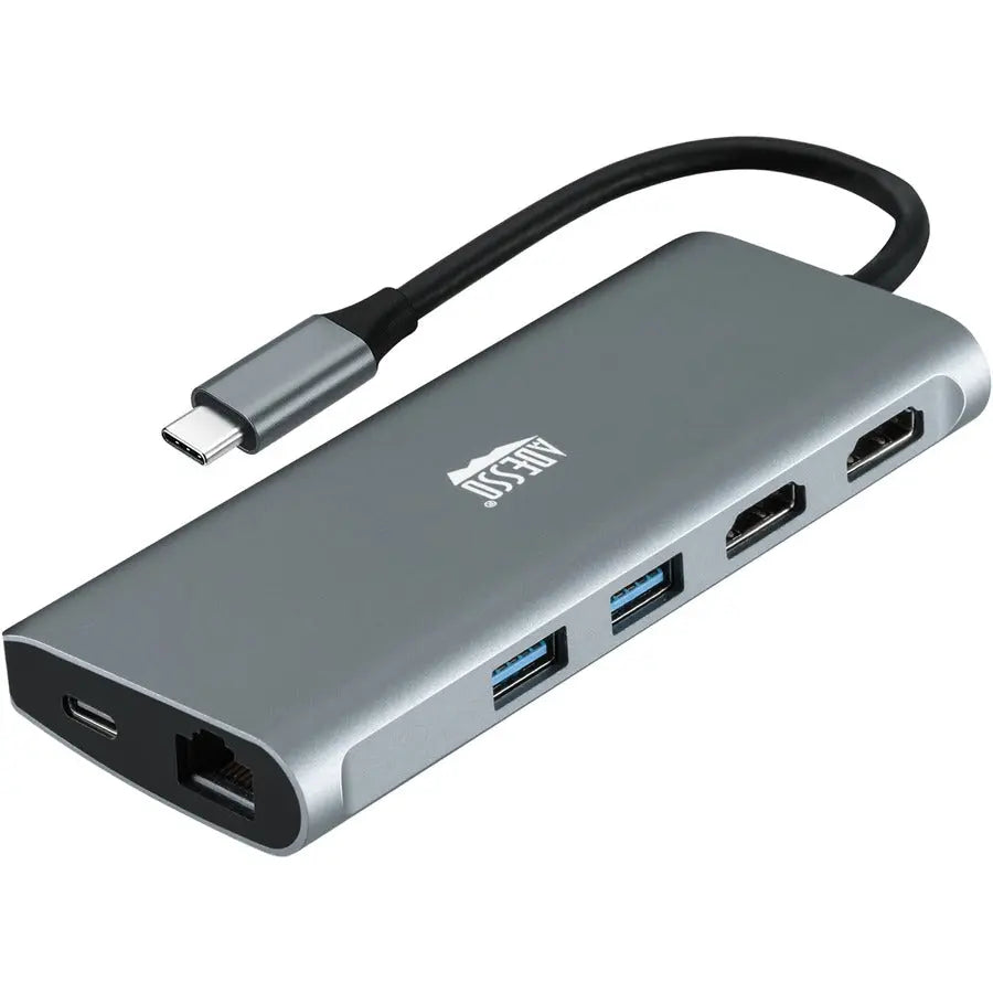 Adesso AUH-4040 9-in-1 USB-C Multi-Port Docking Station with 8K HDMI, Gigabit Ethernet, and Charging