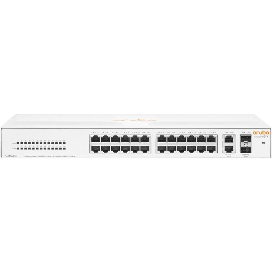 HPE Instant On 1430 26G 2SFP Switch – Unmanaged Layer 2 Gigabit Ethernet with PoE for Small Business and Home Office