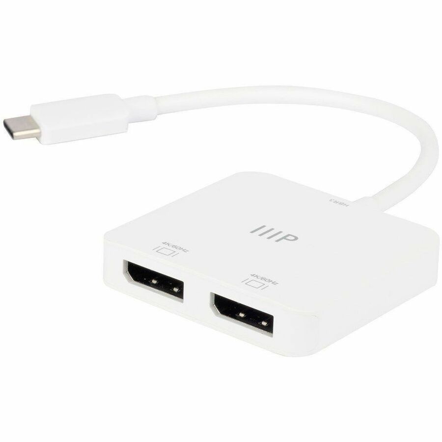 Monoprice USB-C to Dual 4K DisplayPort Adapter (Dual 4K@60Hz) with MST and SST Support