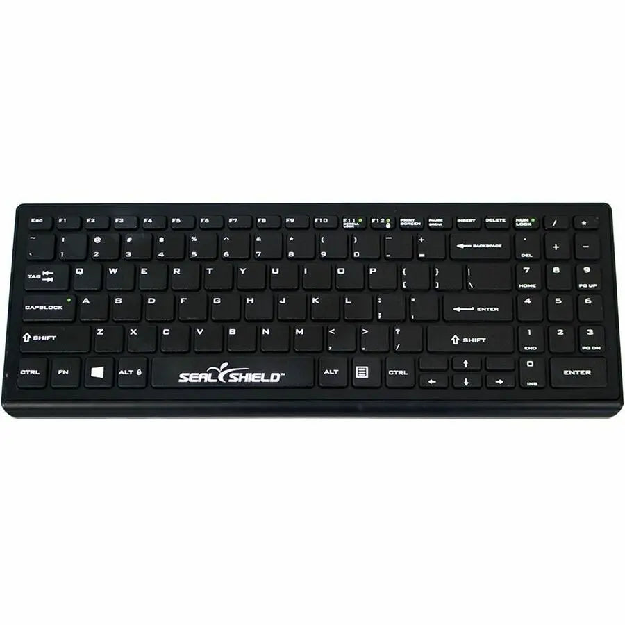 Seal Shield Cleanwipe Pro Waterproof Keyboard - Compact and Durable USB Keyboard with Ergonomic Tilt Positions