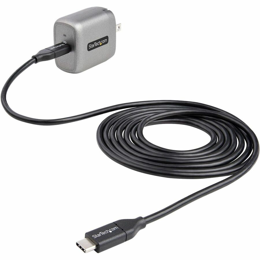 StarTech.com 30W USB-C GaN Wall Charger with Fast Charging and 6ft Cable