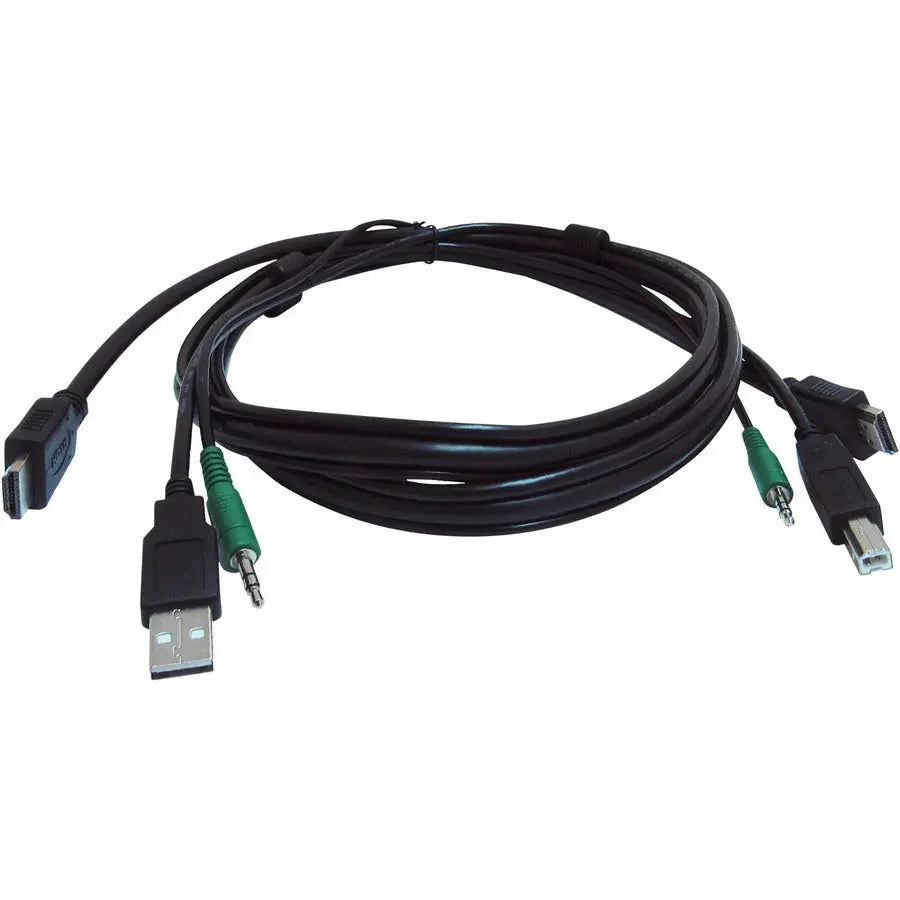 Black Box Secure KVM Cable - USB, HDMI, and Audio Connectors for NIAP 4.0 Certified Secure KVM Switches