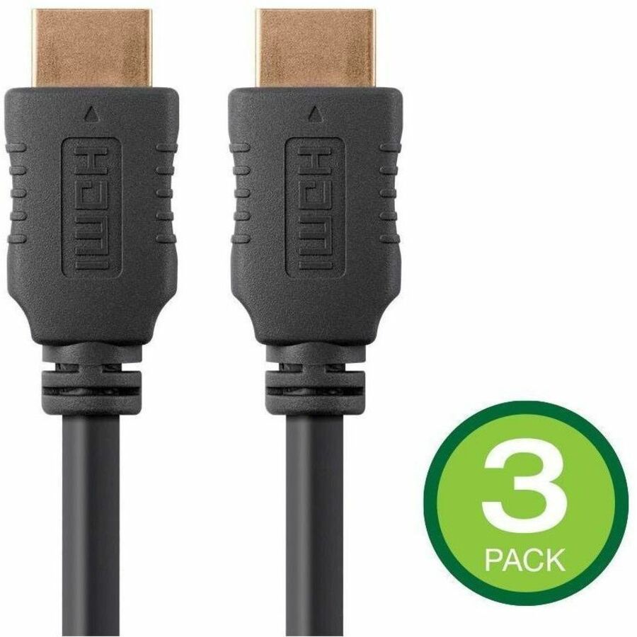 Monoprice HDMI Data Transfer Cable 39554 – 3 Pack, 4K@60Hz Ultra HD, HDR, Dolby Vision Support