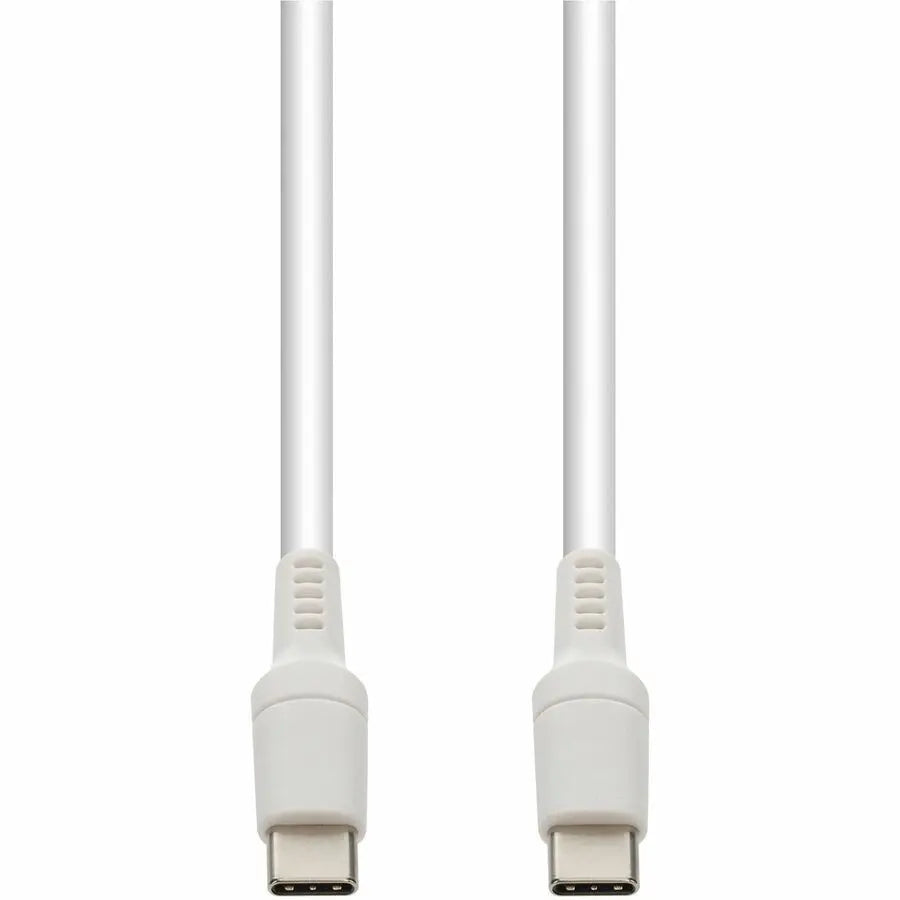 AddOn 2m USB C 3.1 Male to USB C 3.1 Male White Adapter Cable — 10Gbps, 4K 60Hz Data Transfer