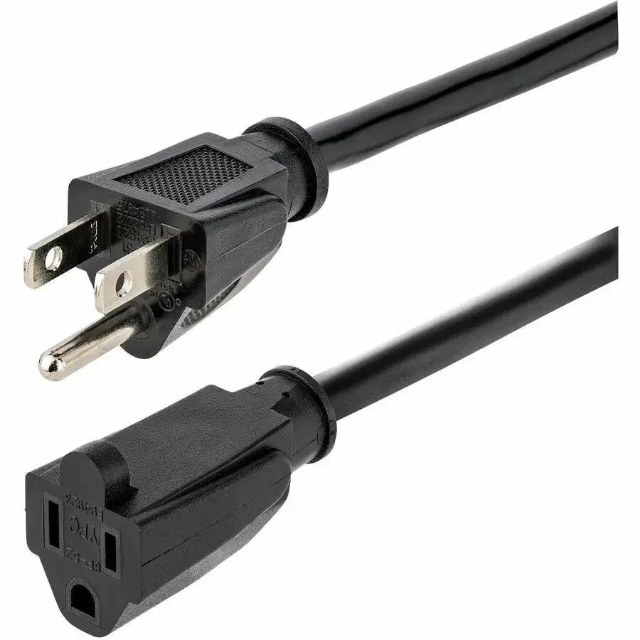 StarTech.com HX-15F-POWER-CORD 15 ft Heavy Duty Power Extension Cable with NEMA 5-15P to NEMA 5-15R Connectors by StarTech.com