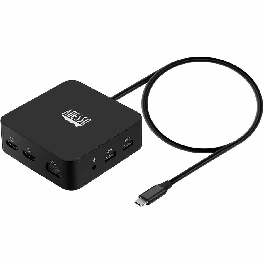 Adesso AUH-4050 11-in-1 USB-C Multiport Docking Station with Dual HDMI and 65W Power Delivery