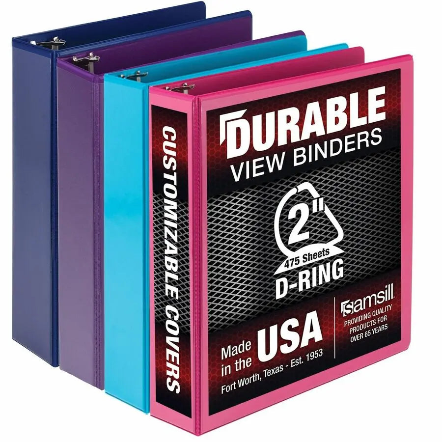 Samsill Durable 2 Inch View Binder MP46469 – American-Made Clear Overlay with Rivetless Spine for Organization & Presentation