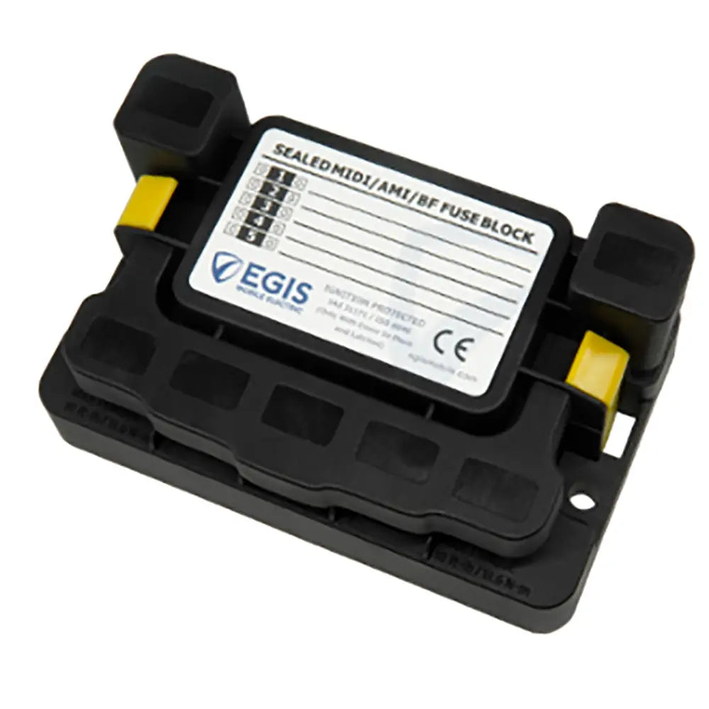 Egis Mobile Electric MIDI 5x Fuse Block with Sealed Cover – Marine Grade 5 Fuse Outputs