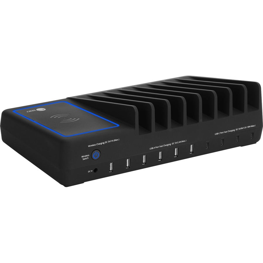 SIIG 10-Port USB-A/C and Wireless Charging Station, 150W, AC-PW1R11-S1