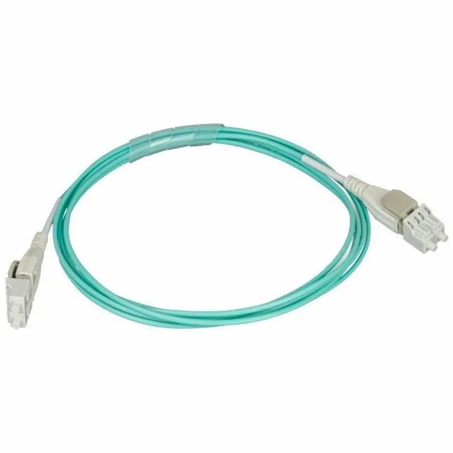 Monoprice Fiber Optic Network Cable with Uniboot LC Connectors, 50/125μm OM3, Aqua