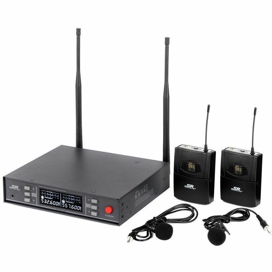 Monoprice Stage Right 200-Channel UHF Dual Wireless Lavalier Microphones System