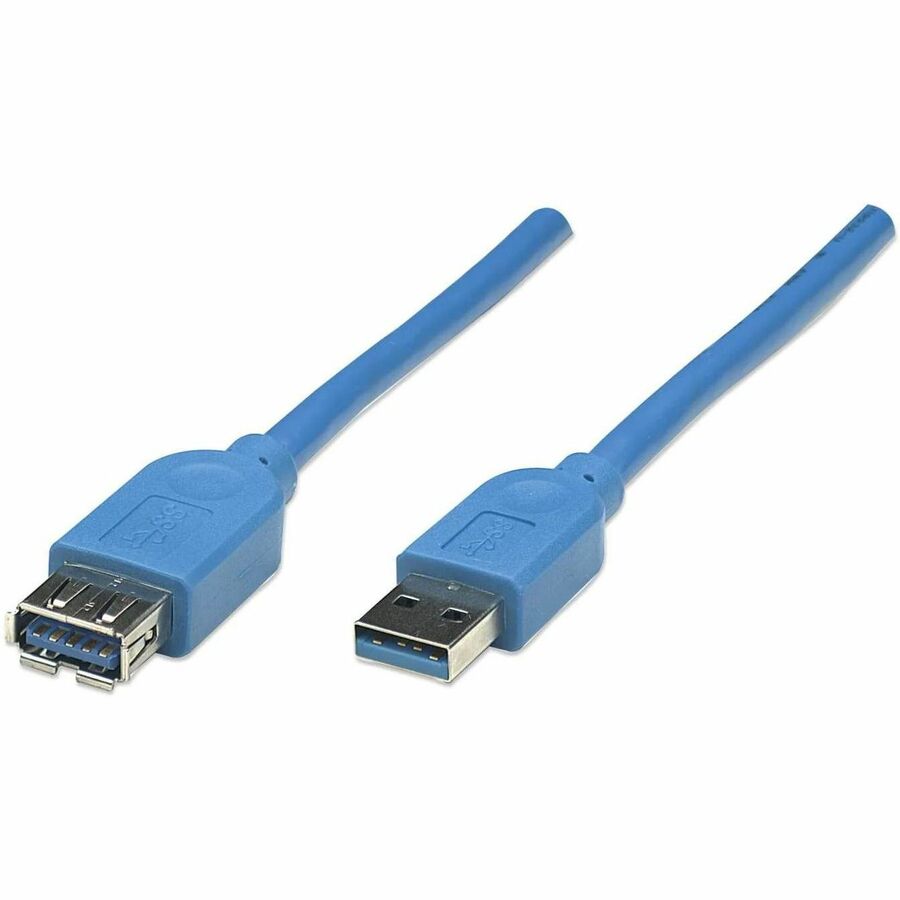Manhattan USB 3.0 Type-A Extension Cable - 10 ft, Blue - Model 322447