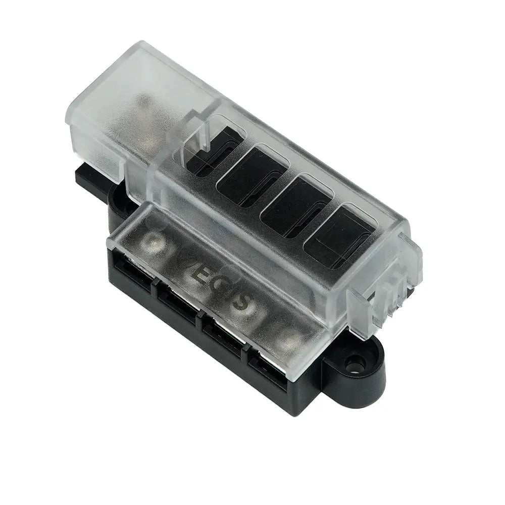 Egis Mobile Electric RT Fuse Block - 4 Circuit with Cover for Automotive and Marine Applications