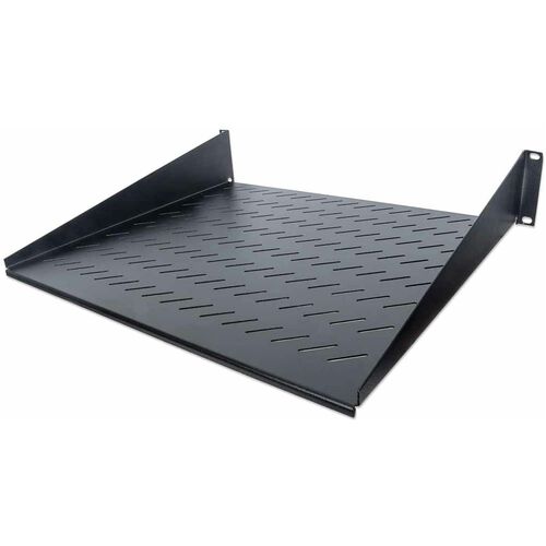 IC INTRACOM 19" Cantilever Shelf 712514 - 2U Rack Mountable, Black, 15.75" Depth, Vented for Server and Network Equipment