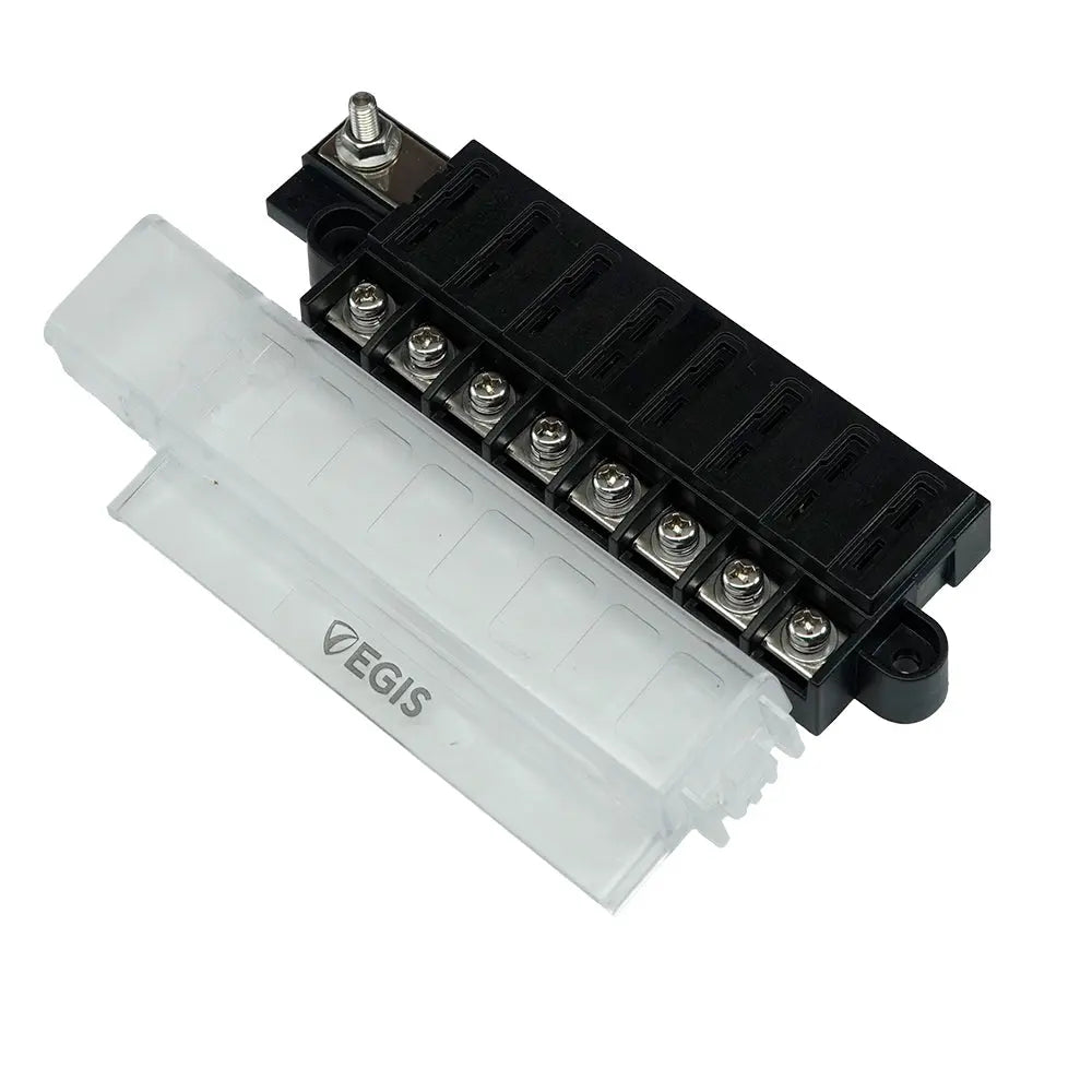Egis Mobile Electric RT Fuse Block - 8 Circuit with Cover for Automotive and Marine Use